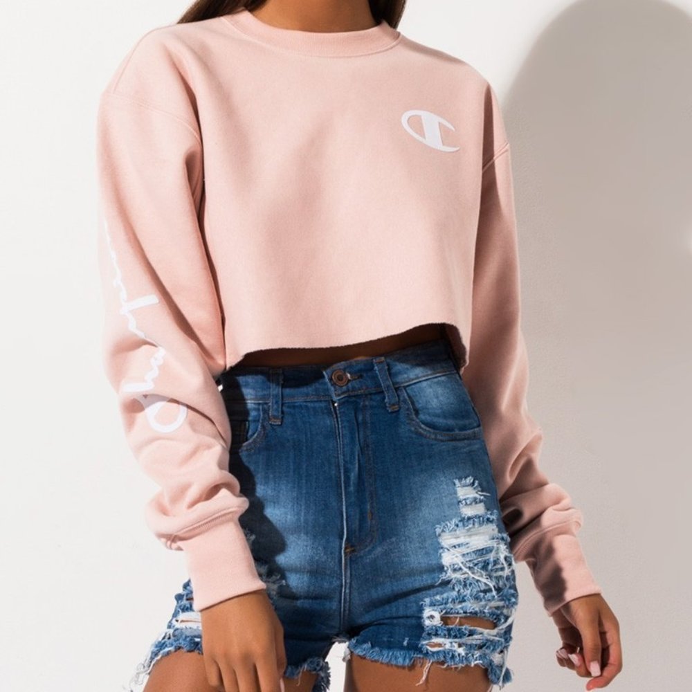 Champion Womens Reverse Weave Cropped Sweatshirt - Picture 7 of 8